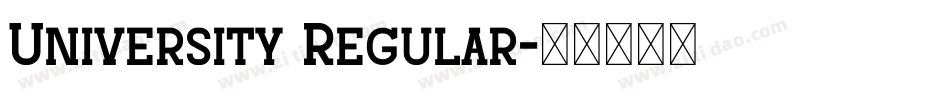 University Regular字体转换